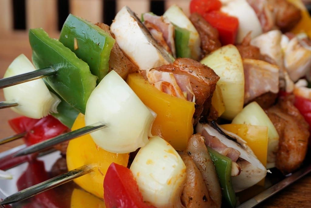 Grilled BBQ skewers